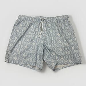 Hollister Swim Trunks Mens XL Blue White 4-Way Stretch Lined Board Shorts NWOT